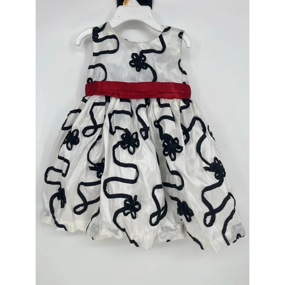 Blueberi‎ Boulevard Baby Girls Size 12Months Dress White & Black F-207